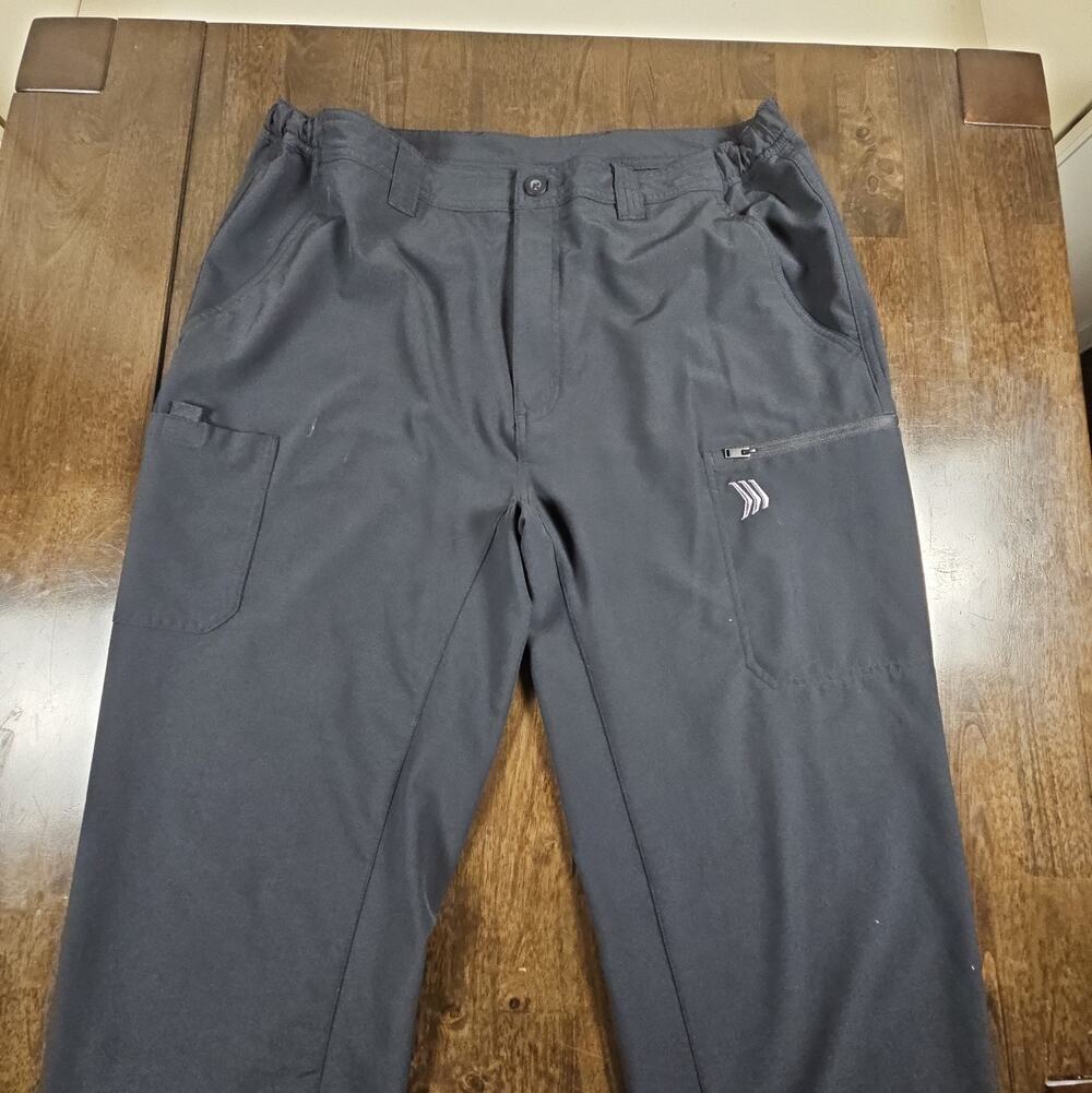 Mens XL Performance Fishing Pants Stretch Outdoor Utility Cargo Charcoal by GILL